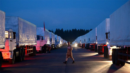 Convoy humanitario ruso entrará en Ucrania en punto coordinado con Kiev